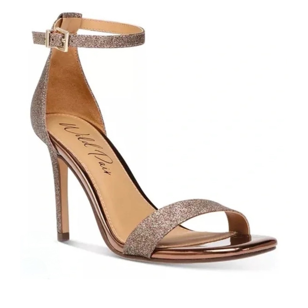 Wild Pair Womens Pink Glitter Metallic Ankle Strap created for macys